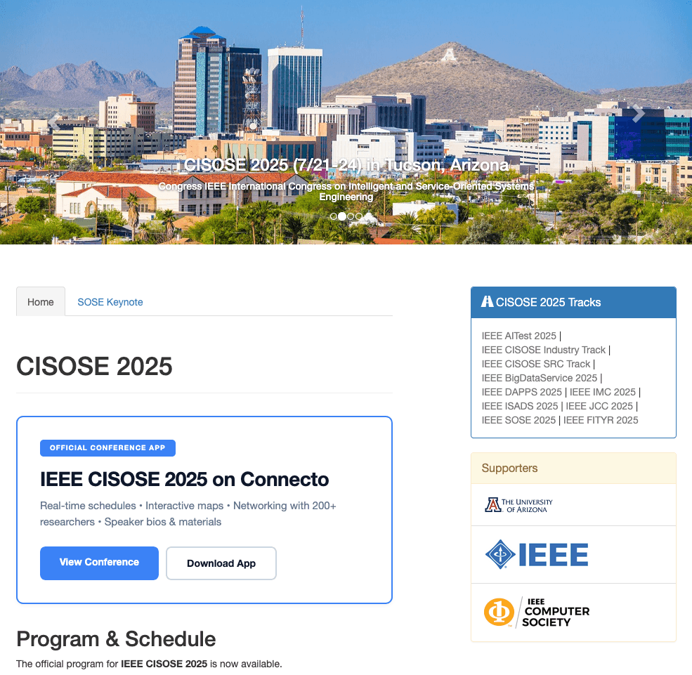 IEEE CISOSE 2025 on Connecto